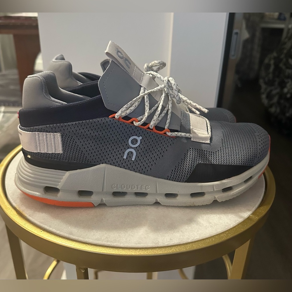 COPY - On Cloud Men’s Sneaker, Blue and Orange Size 8 - Picture 4 of 8